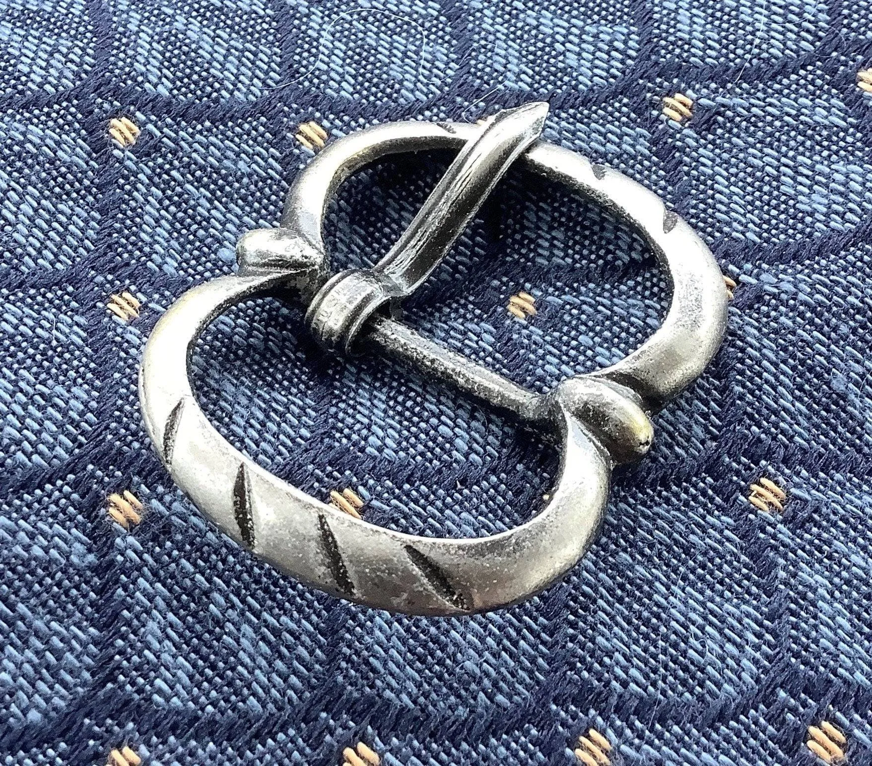Silver Renaissance buckle- incised medium