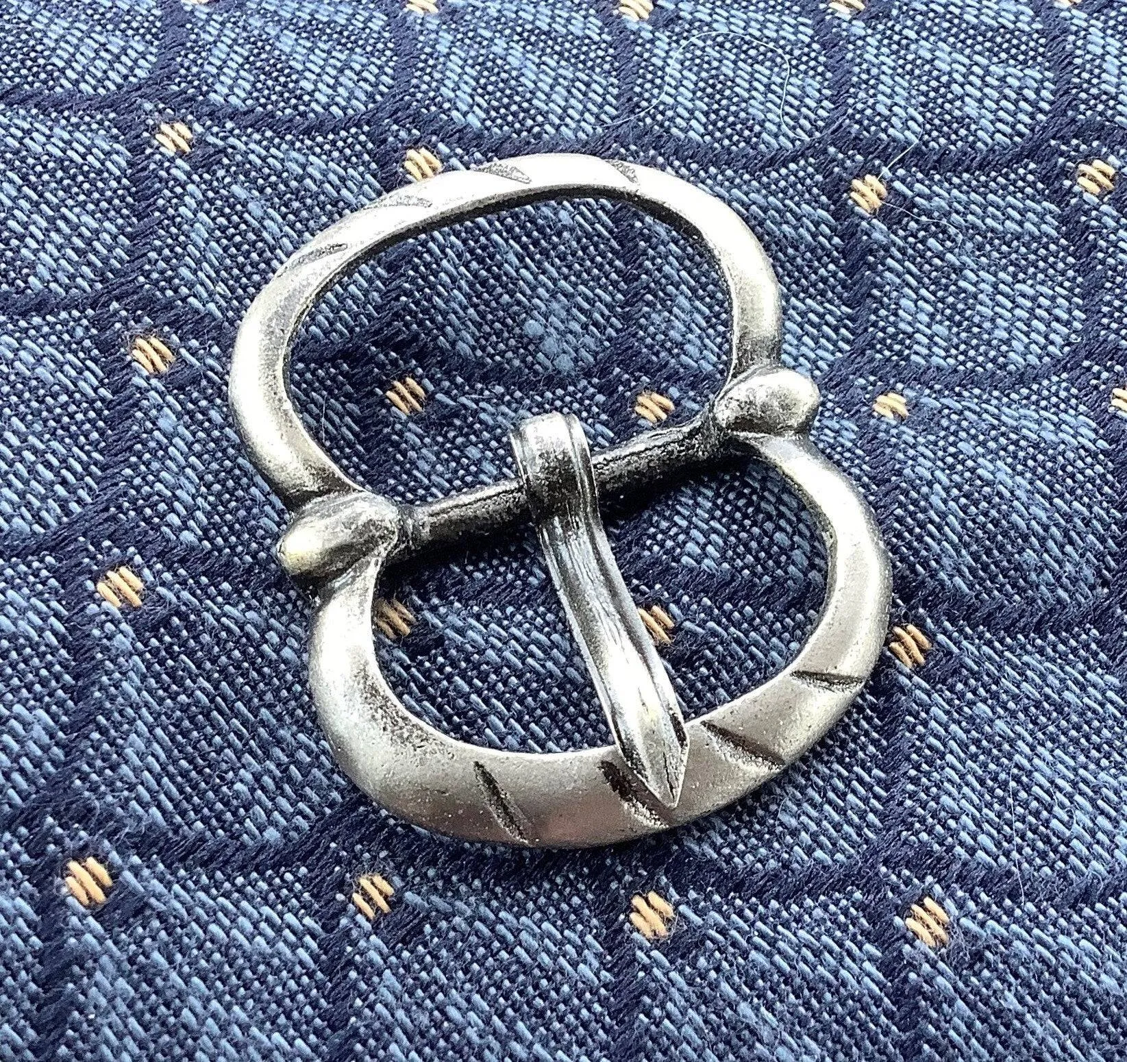 Silver Renaissance buckle- incised medium