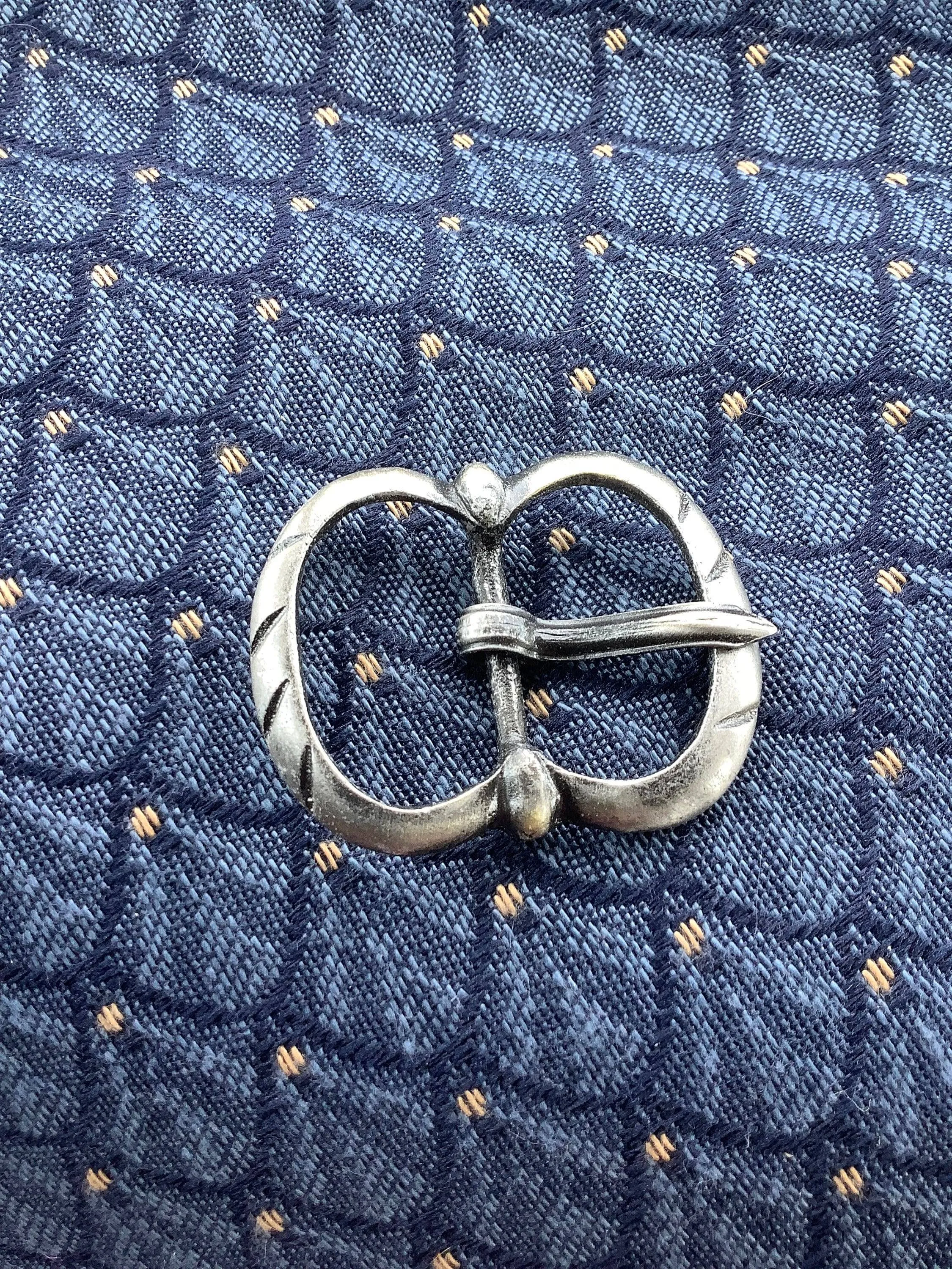 Silver Renaissance buckle- incised medium