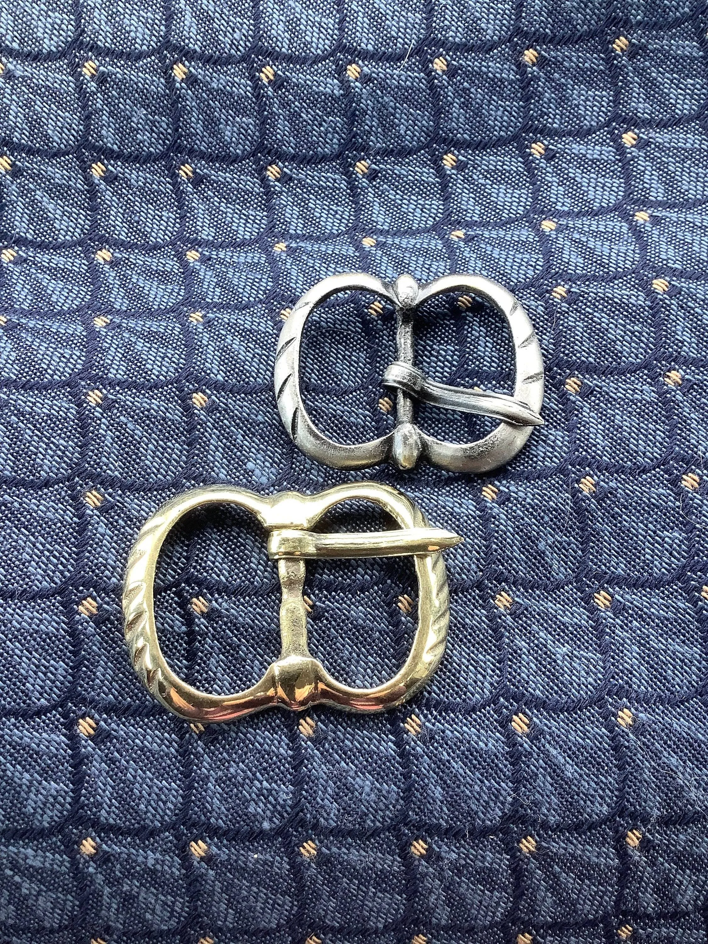 Silver Renaissance buckle- incised medium