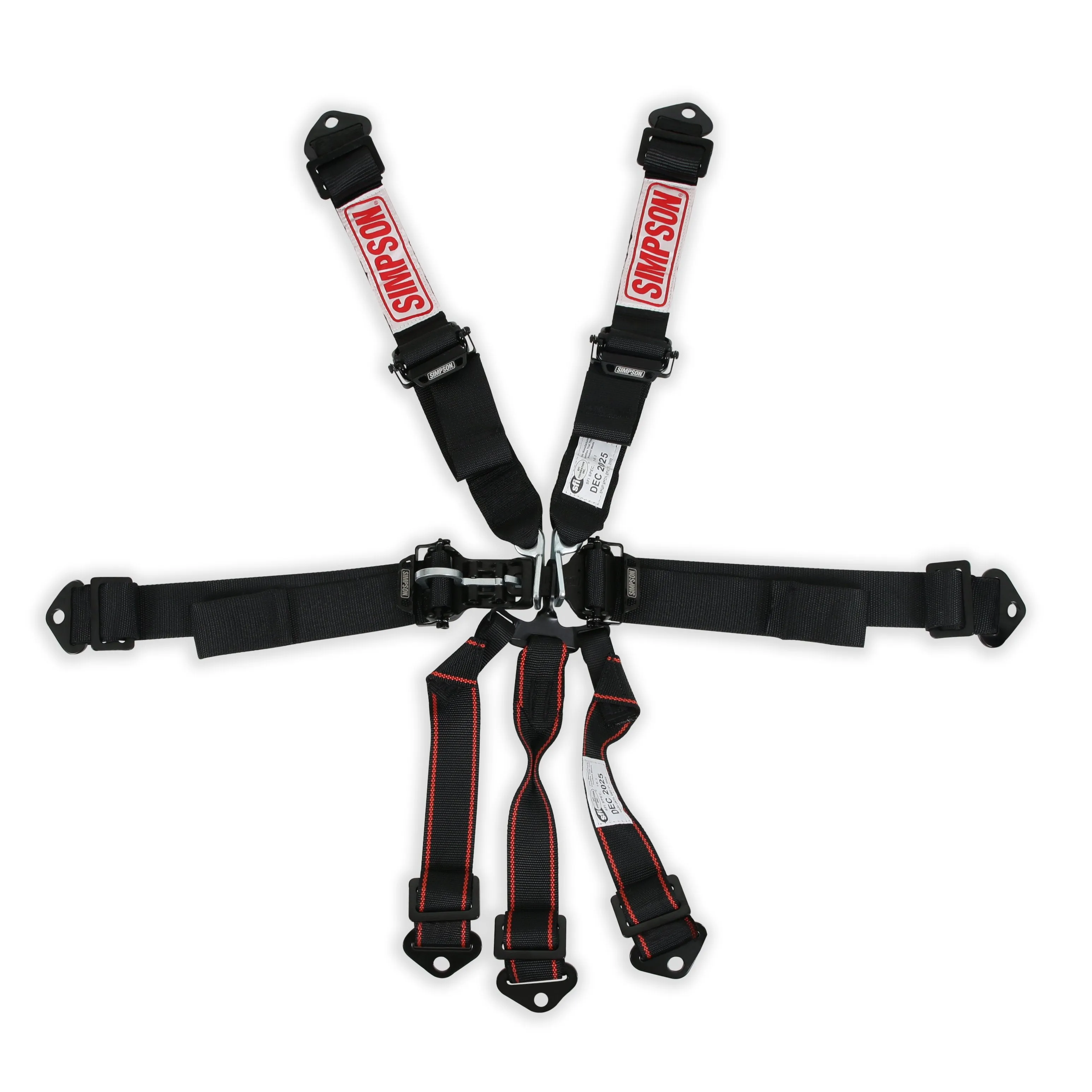 Simpson Latch & Link Harness 2" Double Pull down SFI 16.17-point, Bolt in