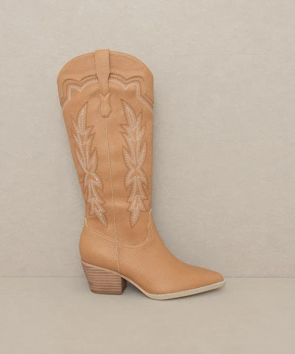 Size US 6 & 8.5 Ainsley - Embroidered Cowboy Boot