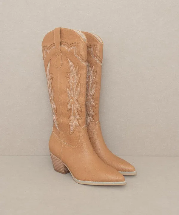 Size US 6 & 8.5 Ainsley - Embroidered Cowboy Boot