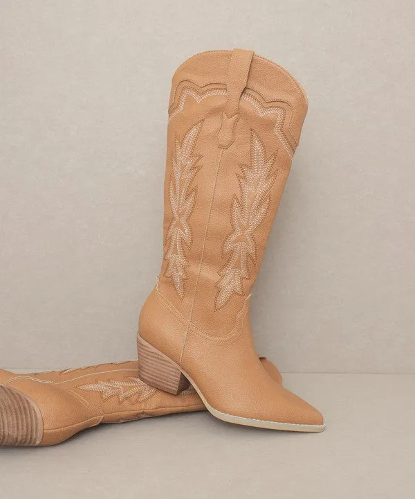 Size US 6 & 8.5 Ainsley - Embroidered Cowboy Boot