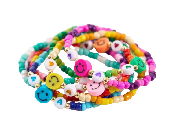 Smiley Beaded Bracelet