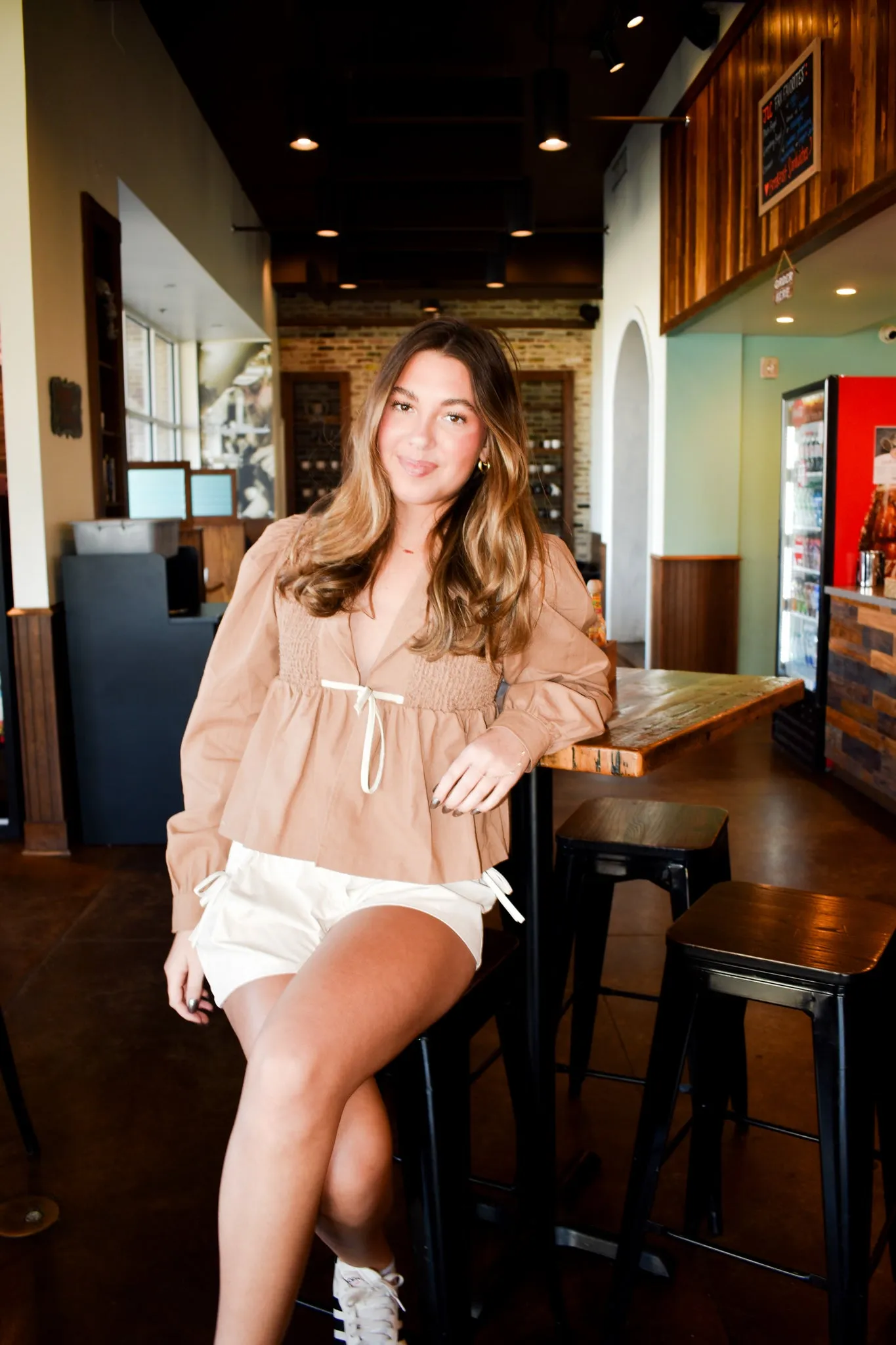 Smocked Babydoll Blouse