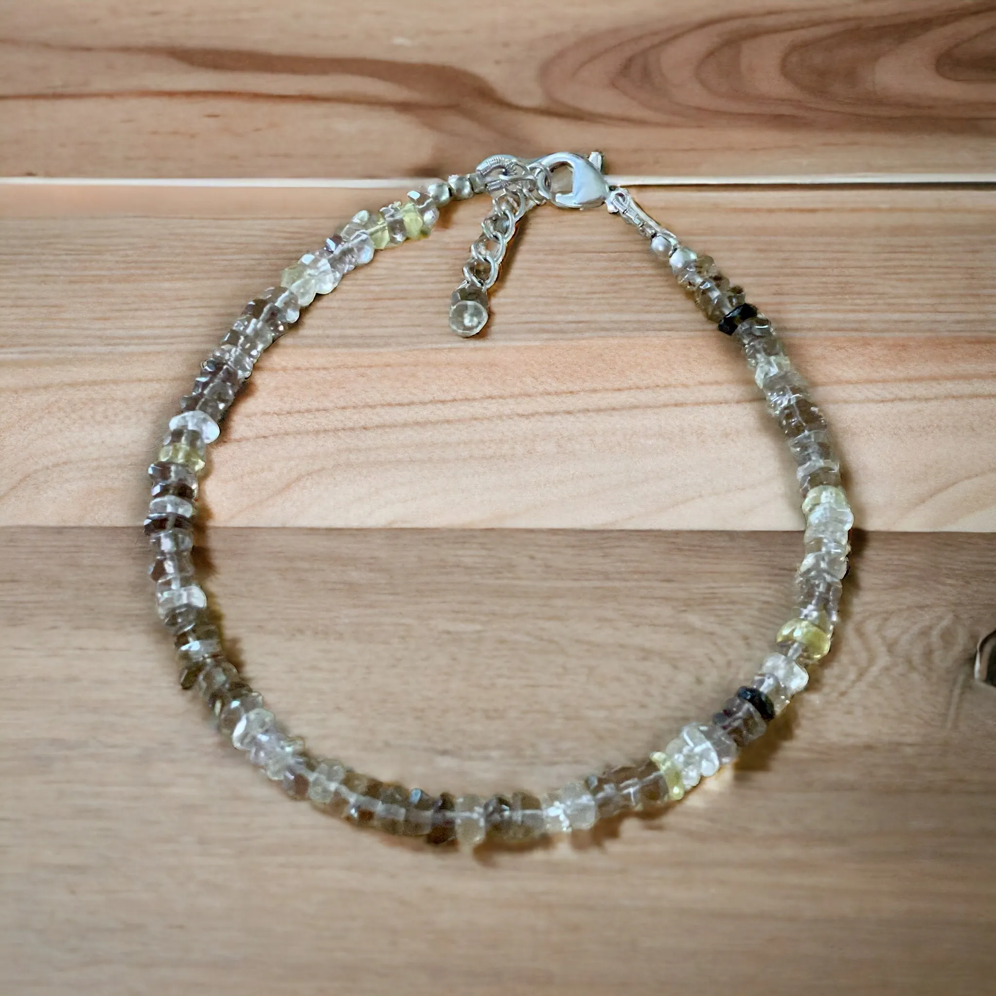 Smoky & Citrine 4 mm Beaded Bracelet