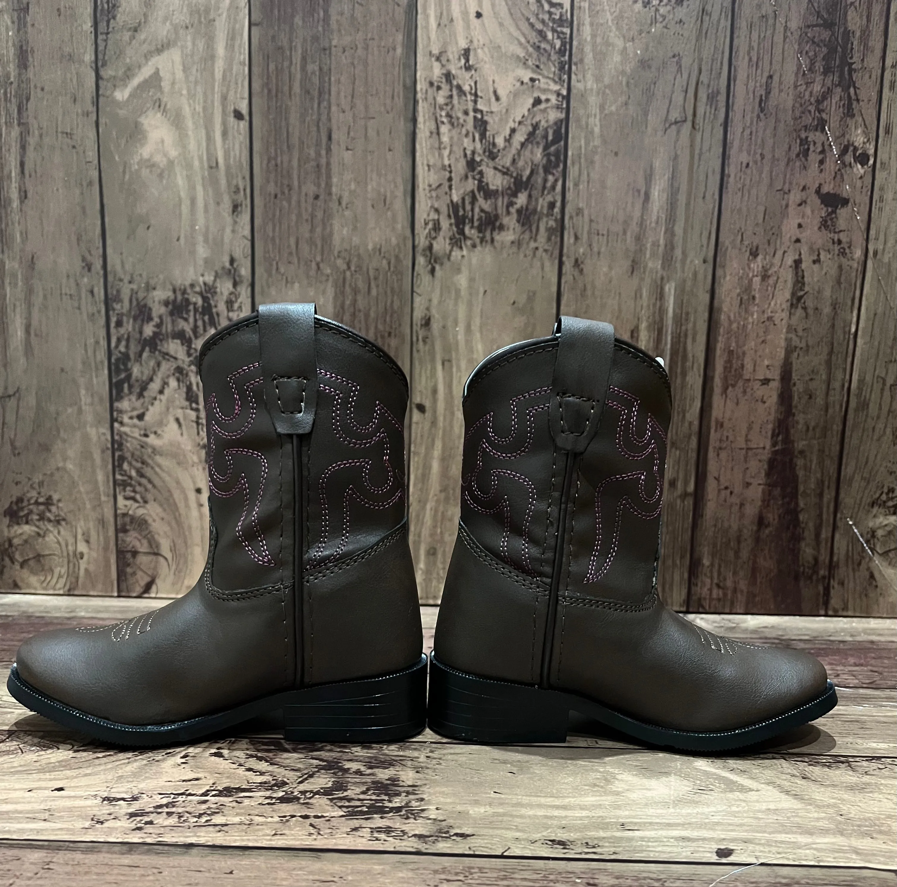 Smoky Mountain Boots 1624T Monterey Brown/Pink Western Toddler Boots