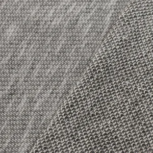 Snow White-Gray Texture Poly-Rayon French Terry Knit Fabric