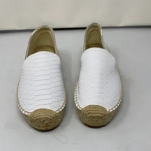 Soludos White Leather Espadrille