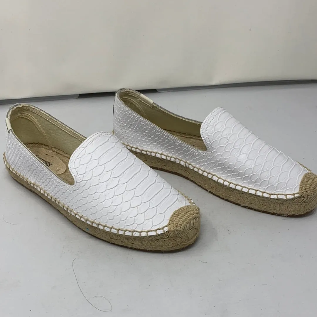 Soludos White Leather Espadrille