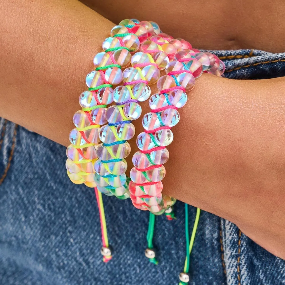 Spectrum | Rainbow Supernova | Double Galaxy Glass Bracelet