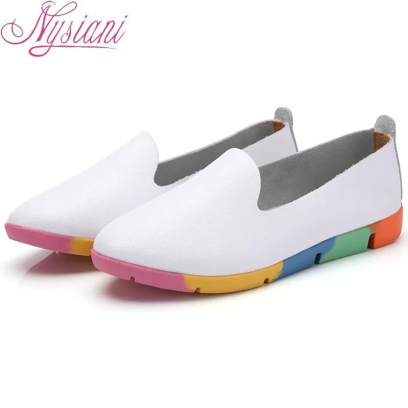 Split Leather Women Loafers