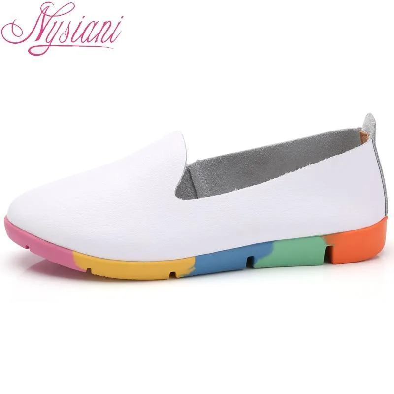 Split Leather Women Loafers