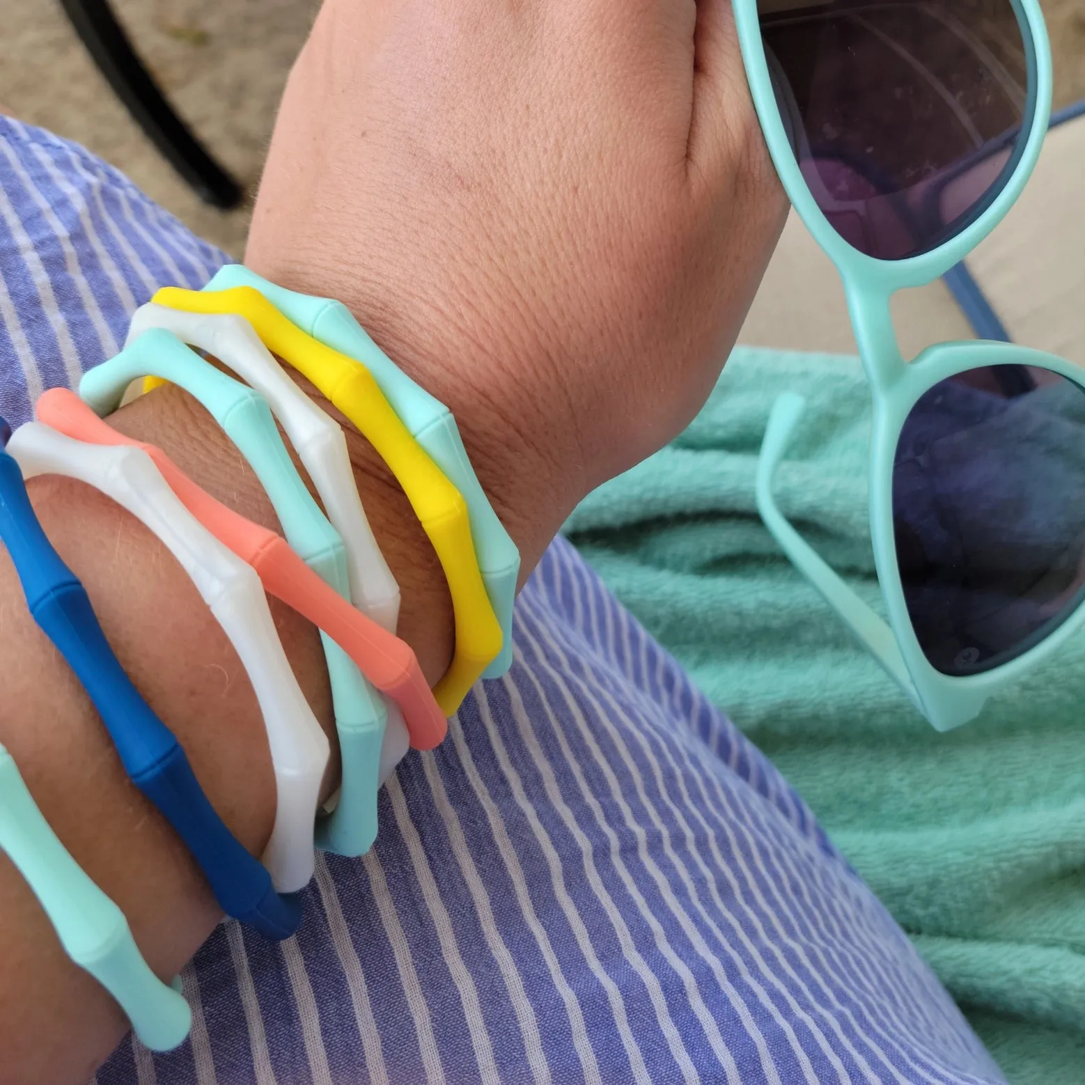 Stackable Waterproof Bamboo Bangles by Bangle & Babe - Choice of Colors