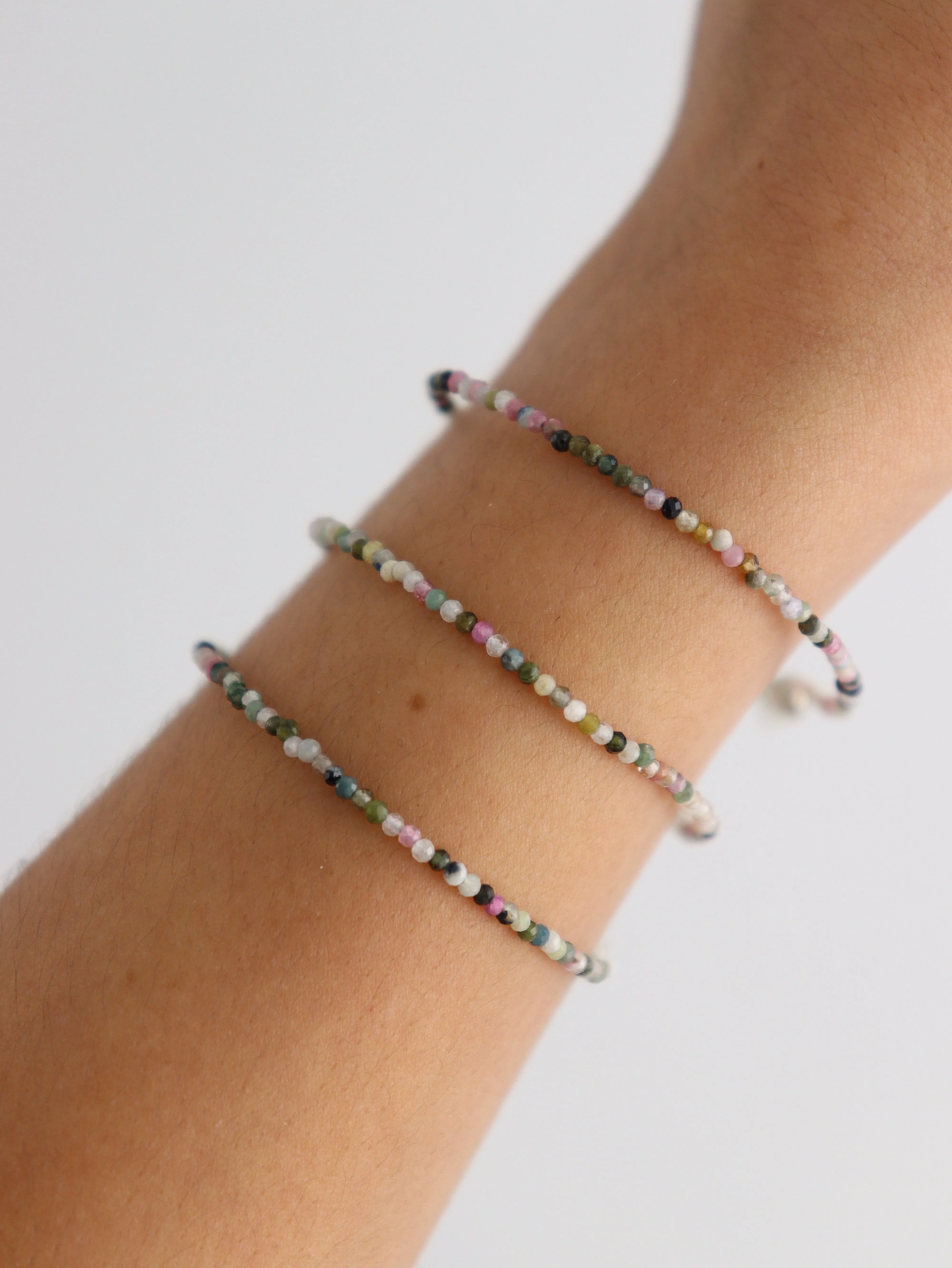 Sterling Silver Tourmaline Adjustable Bracelets
