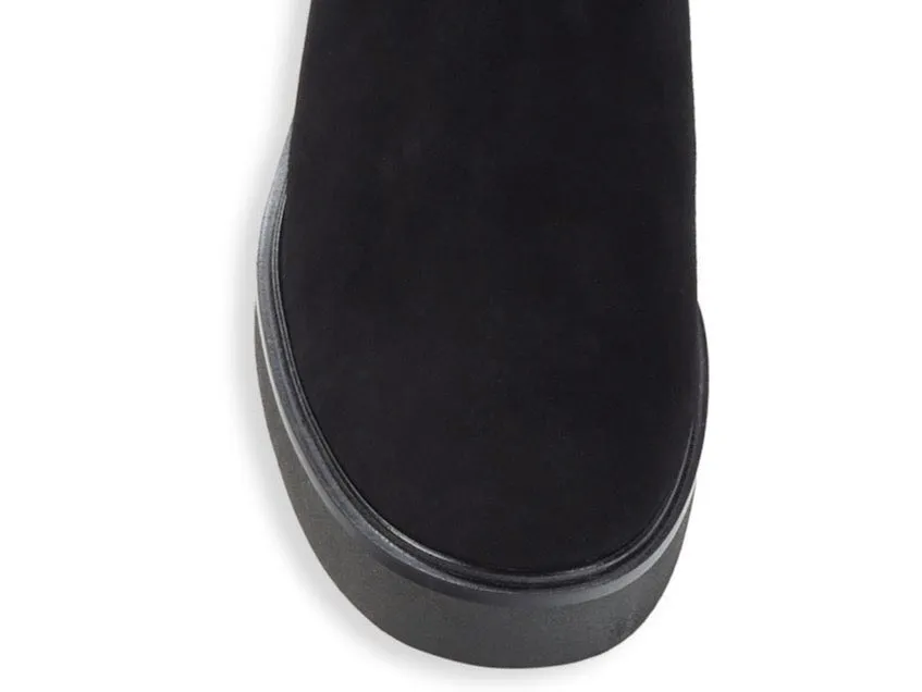 Stuart Weitzman Alpine Faux Fur Lined Suede Chelsea Boots