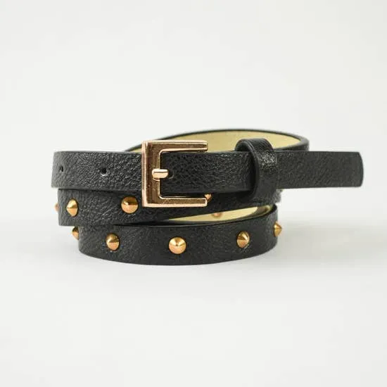 STUDDED VEGAN LEATHER BELT