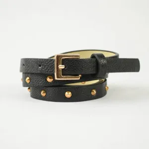 STUDDED VEGAN LEATHER BELT
