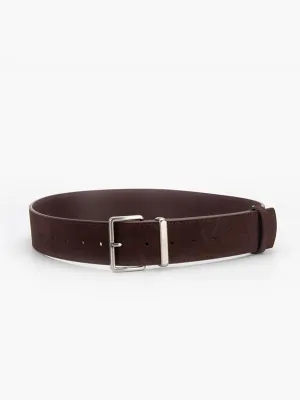 Suede Wide Buckle Belt