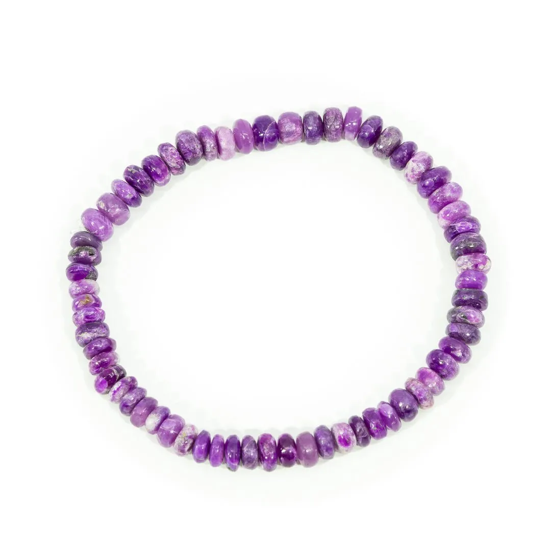 Sugilite 5mm Rondelle Luxury Beaded Bracelet