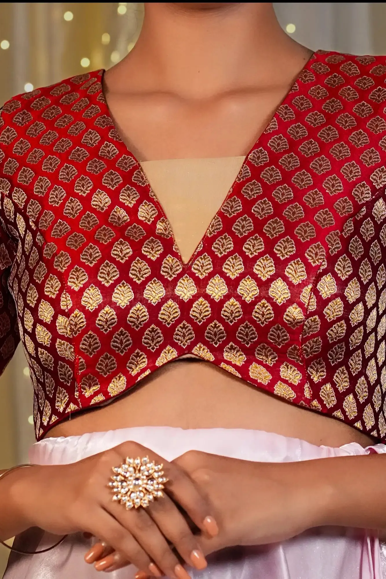 Sun Set Tie Up Back Knot Blouse