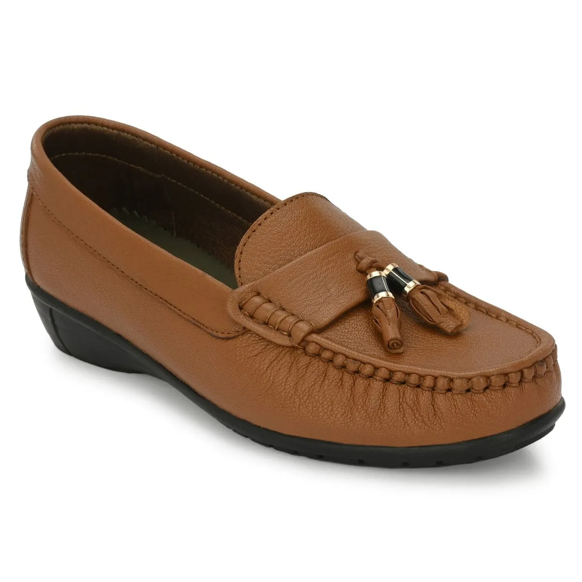 Sydney Tassel Tan Leather Loafers