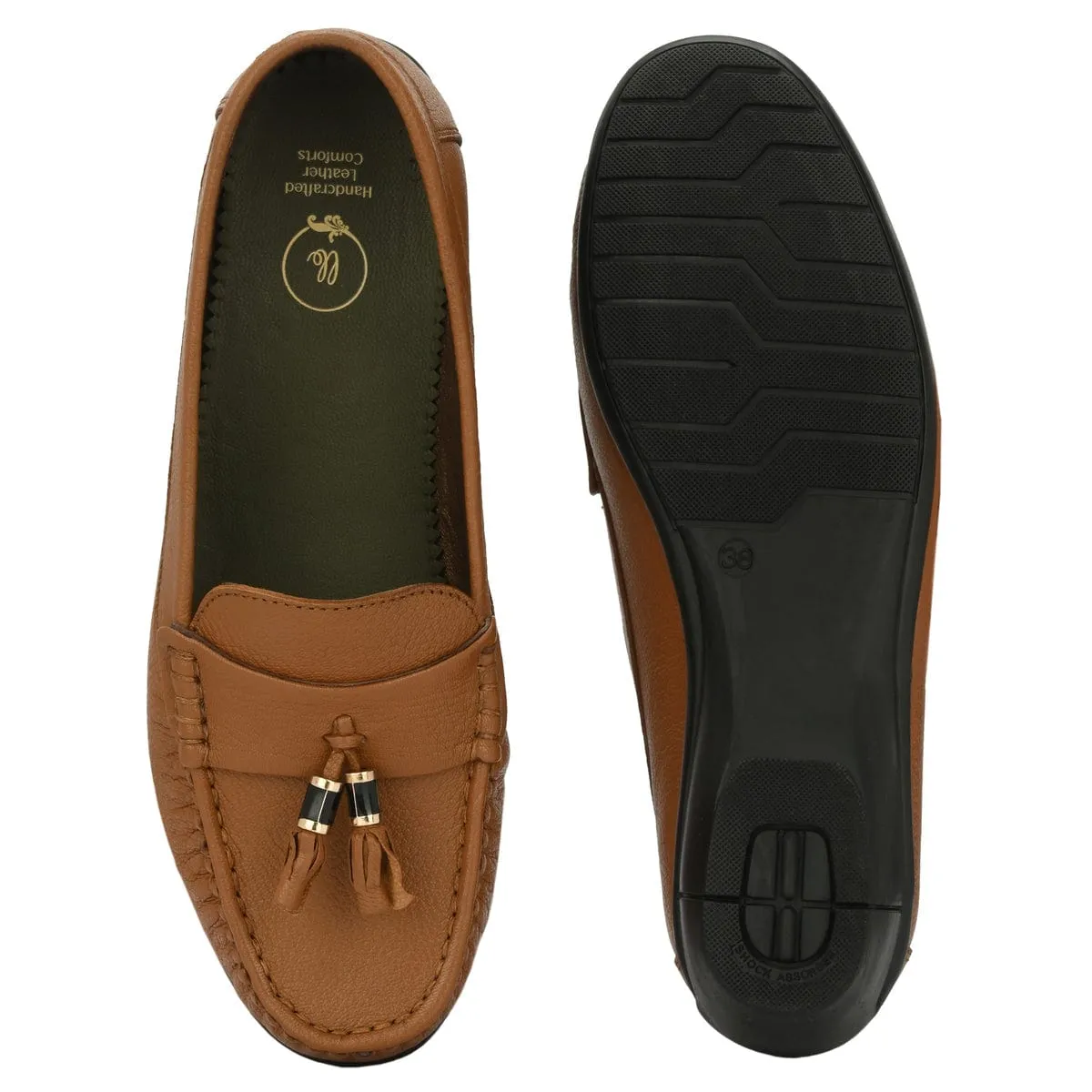 Sydney Tassel Tan Leather Loafers