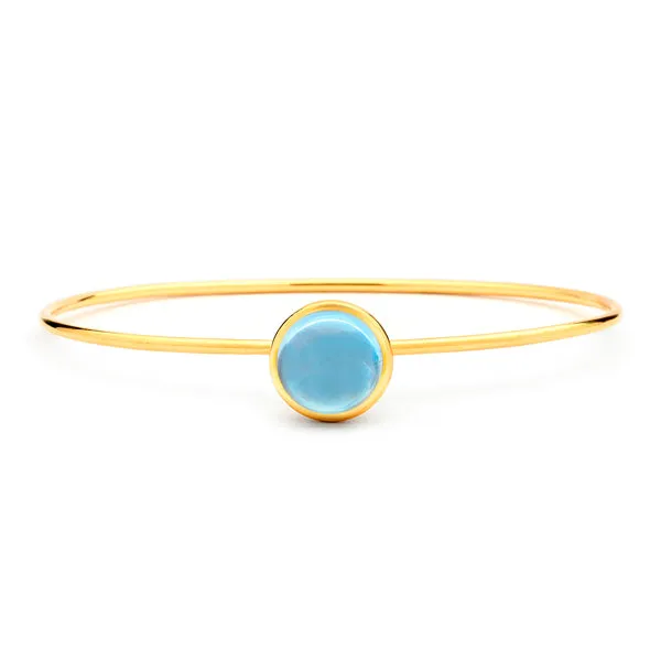 Syna Blue Topaz Bauble Bangle Bracelet