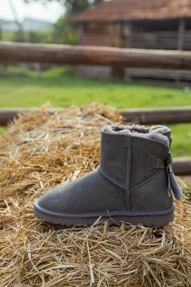 Tail Rabon Bow Back Suede Boot â€?Grey