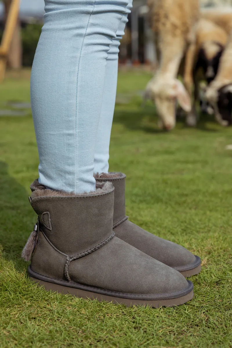 Tail Rabon Bow Back Suede Boot â€?Grey