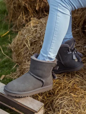 Tail Rabon Bow Back Suede Boot â€?Grey