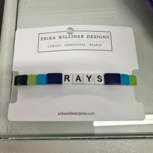 Tampa Bay Rays City Connect Tile Beaded Bracelet 400-11 | Erika Williner Designs