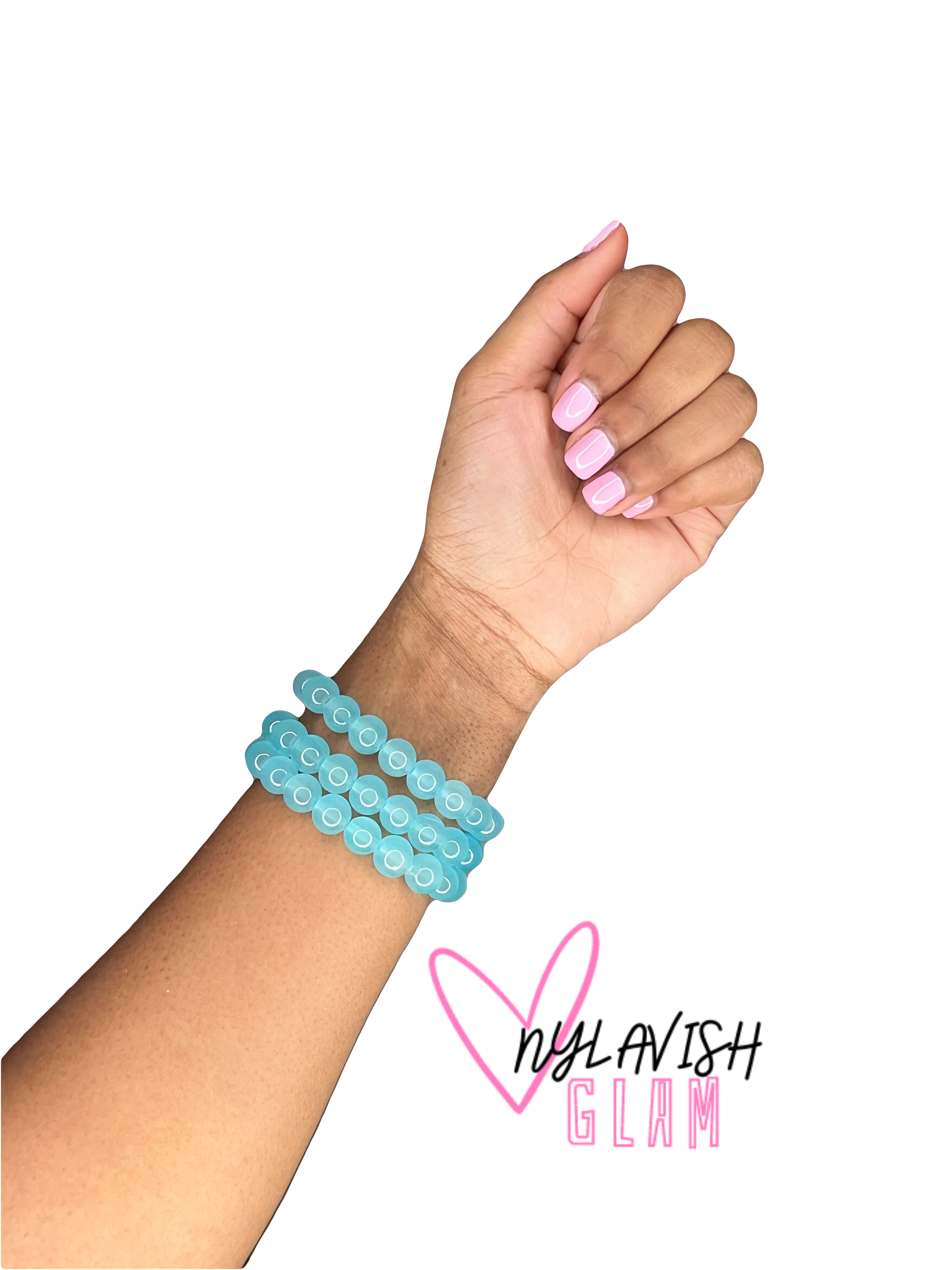 Teal Blue Beaded Bracelet