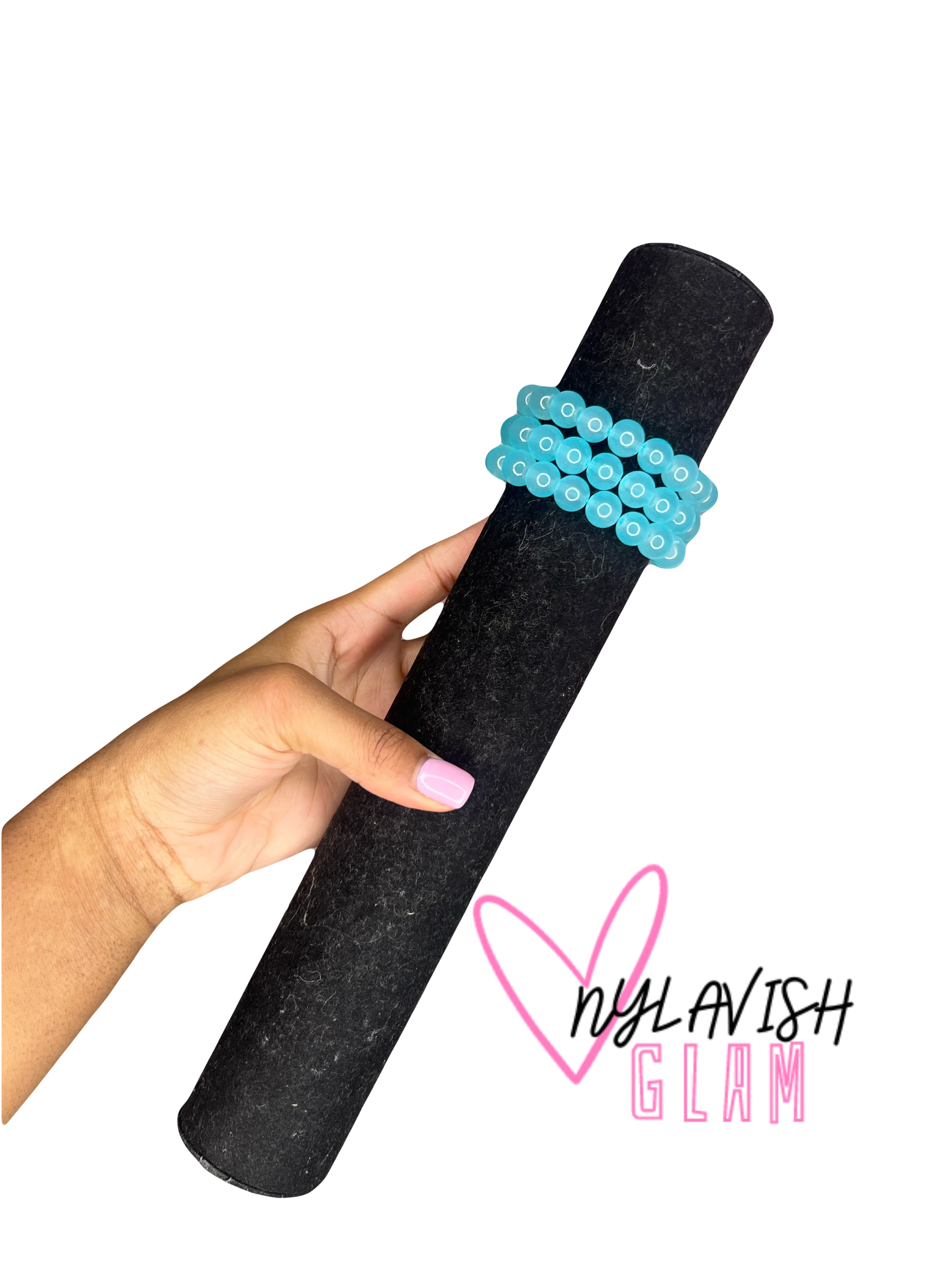 Teal Blue Beaded Bracelet