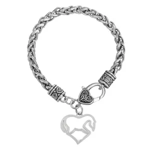 Teamer Brand Heart-shaped Horse Animals Pendant  Bracelets Cowgirl Jewelry For Women's And Mens Bracelets 2017 Gift