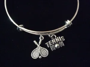Tennis Mom Expandable Adjustable Wire Bangle Bracelet Sports Jewelry Gift Unique Trendy Coach Team Gift One Size Fits All