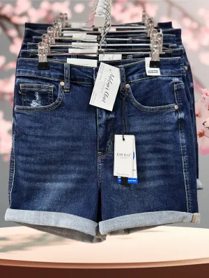 The Remi High Waist Tummy Control Cool Denim Shorts by Judy Blue