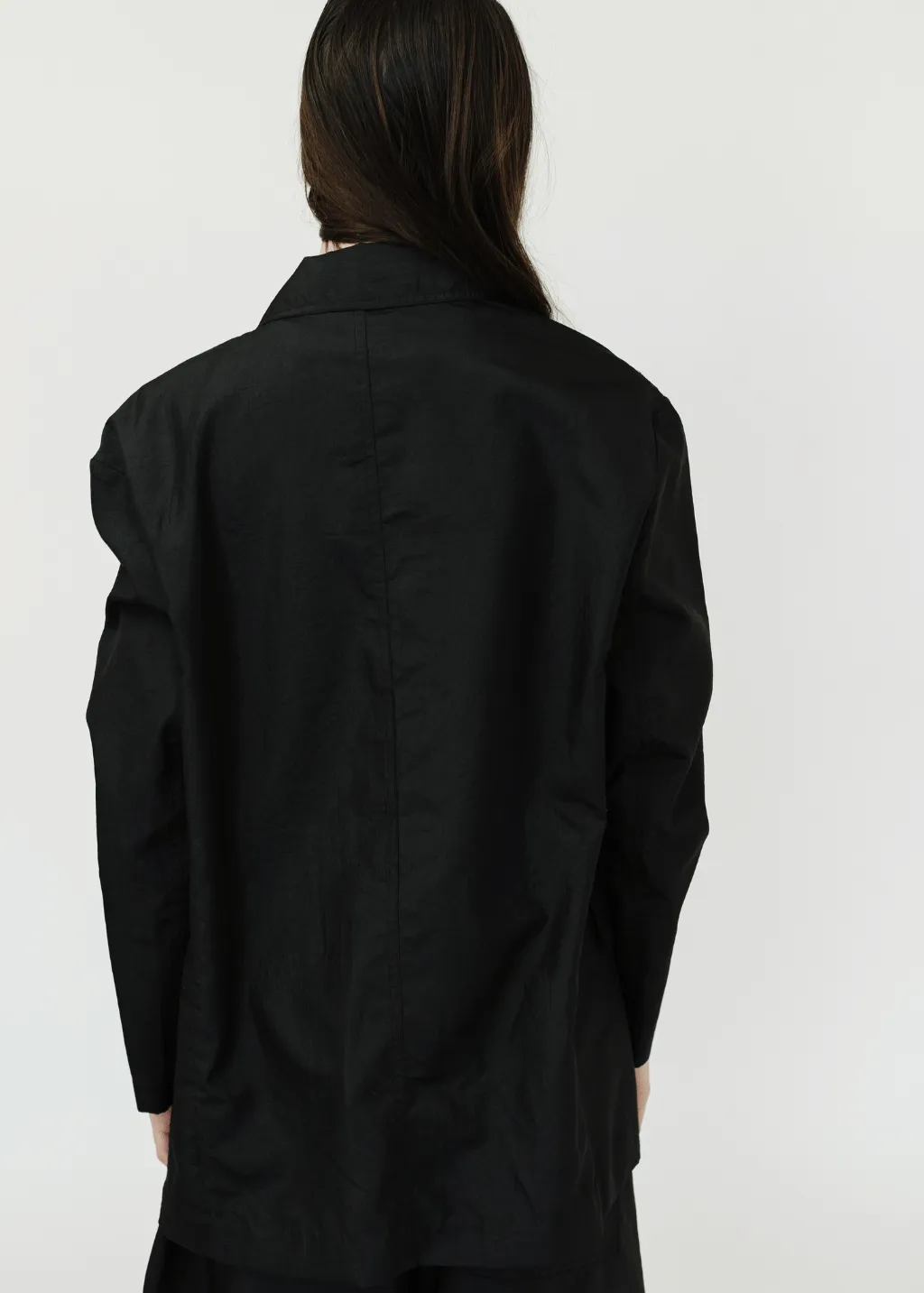 Tibi Crispy Nylon Liam Blazer in Black