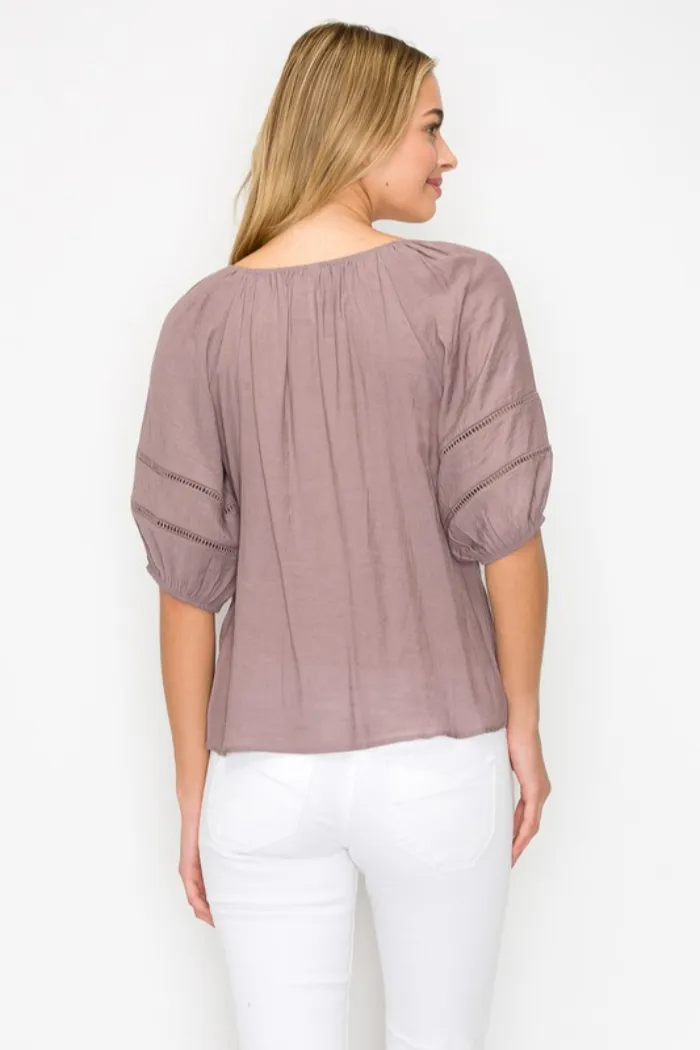 Tie Front Off Shoulder Top
