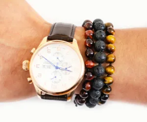 Tiger's Eye Red Mala Bracelet for Men