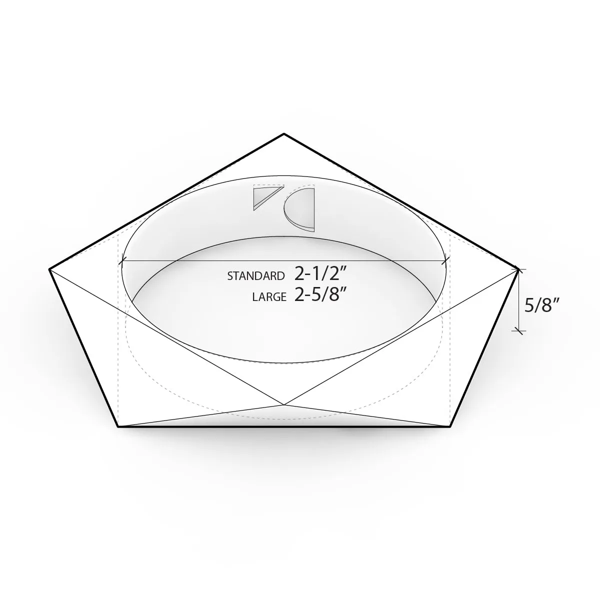 TÁNDEM CONCRETO - Euclidean Bangle - Large