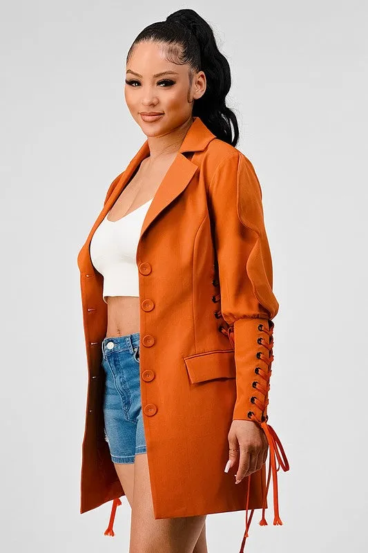 TRANSITION LACE SLEEVE BLAZER