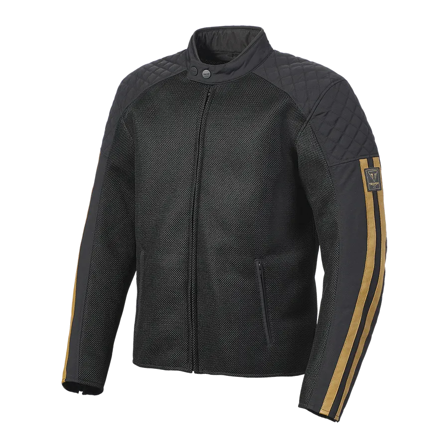 Triumph Braddan Retro Mesh Jacket - Black/Gold
