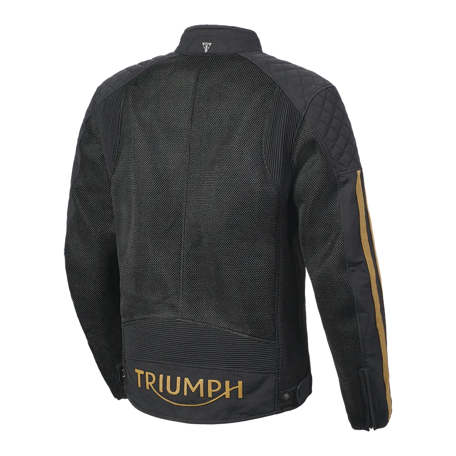Triumph Braddan Retro Mesh Jacket - Black/Gold