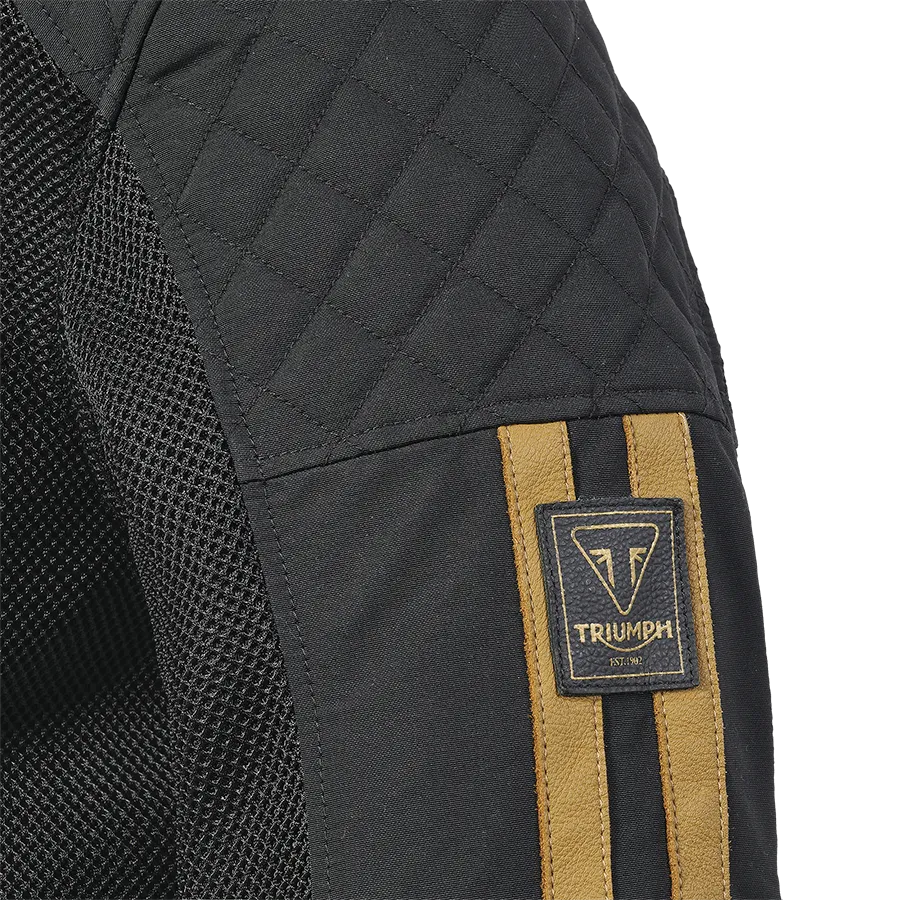 Triumph Braddan Retro Mesh Jacket - Black/Gold