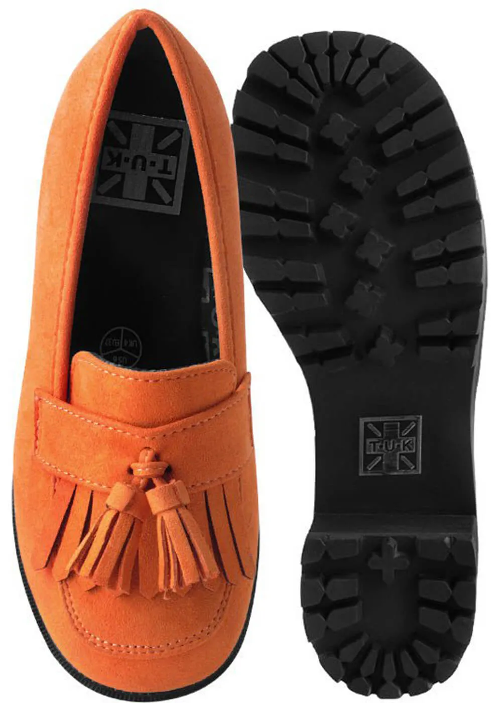 T.U.K Tassel Plateau Loafers Oranje