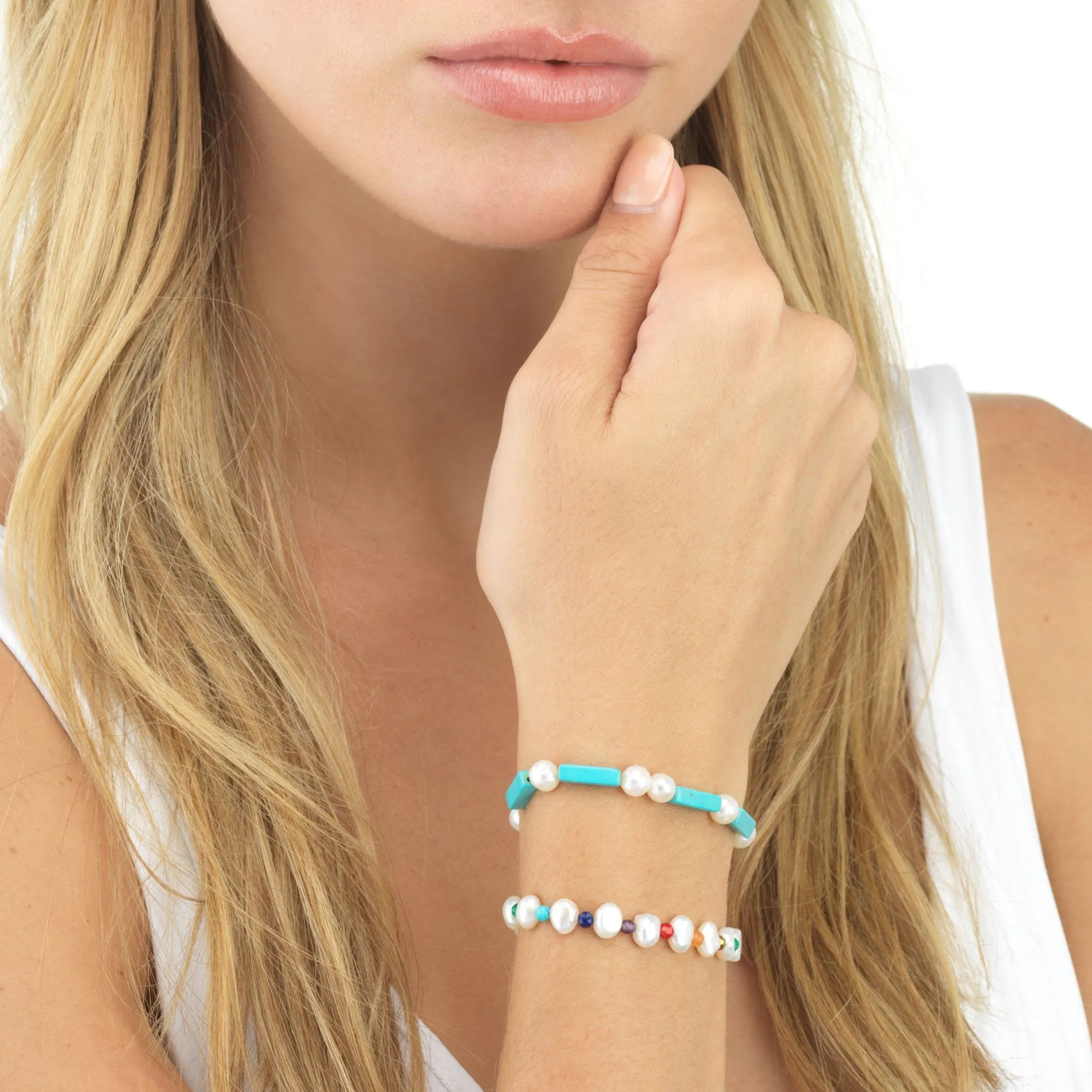 Turquoise Pearl Bracelet