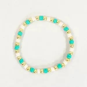 Turquoise White Sunshine Bracelets