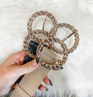 TWISTED DOUBLE O RING BELT